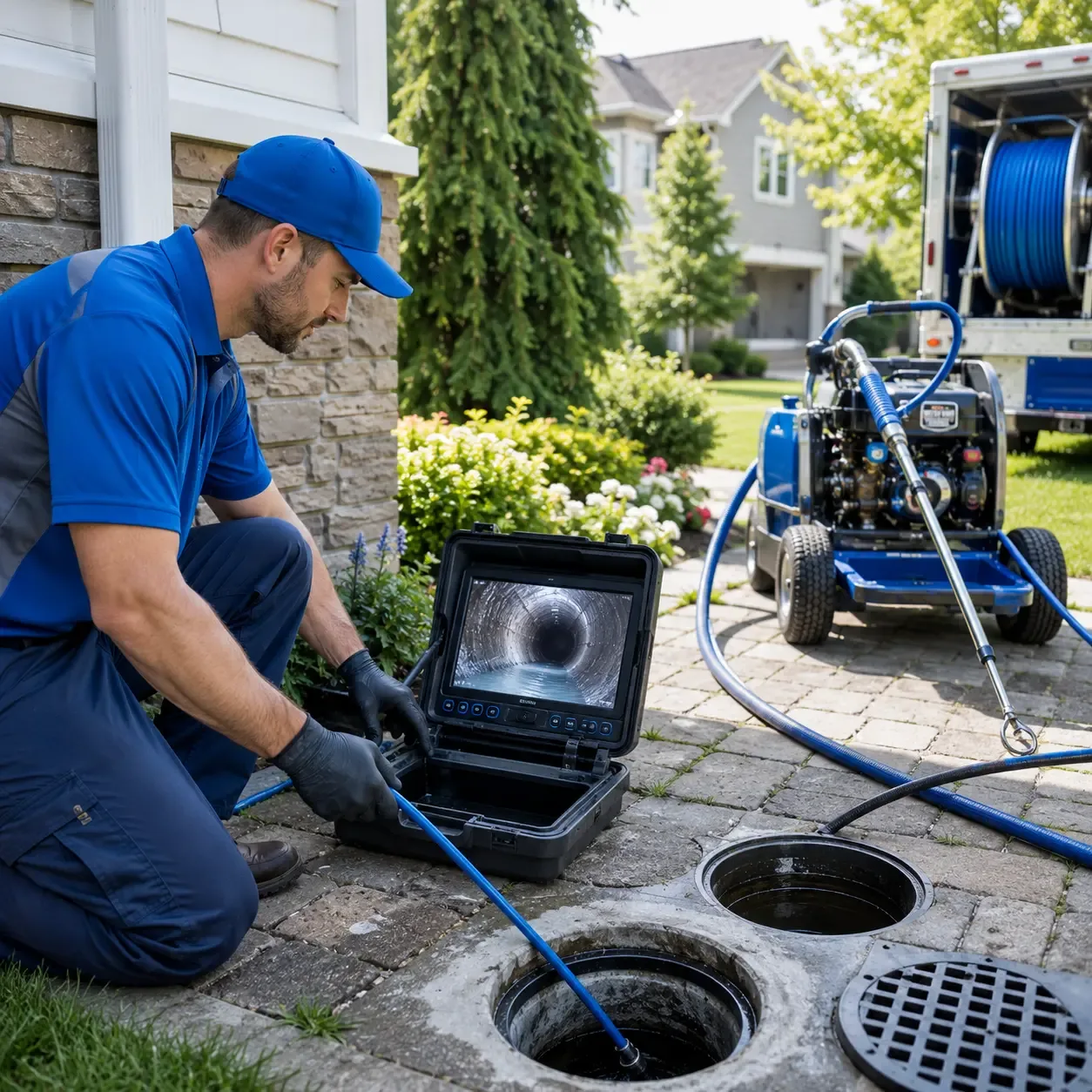 Outdoor drain cleaning professionals serving Center Point, LA