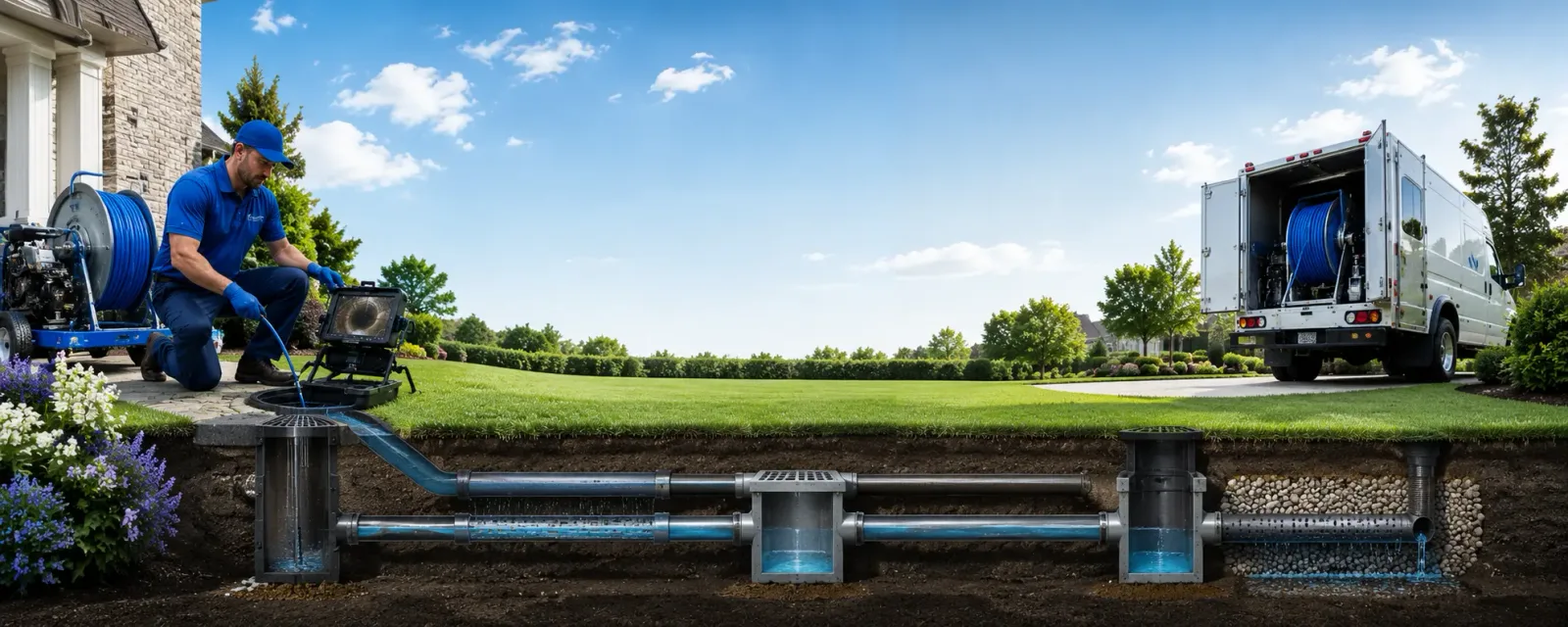 Outdoor drain cleaning information for Center Point, LA